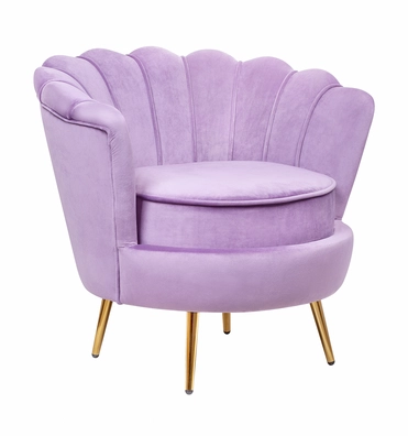 Низкое кресло ракушка Pearl Purple